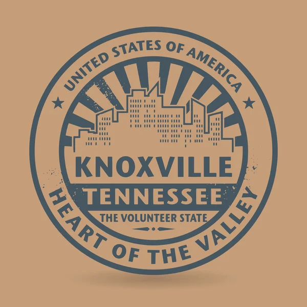 Grunge gummistämpel med namn i Knoxville, Tennessee — Stock vektor
