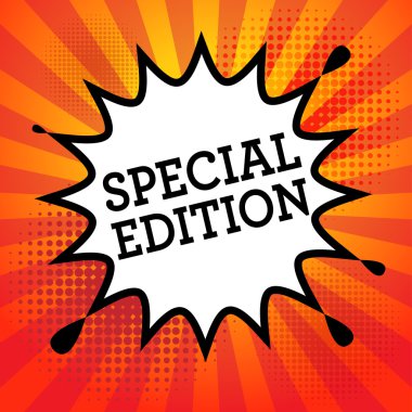 Çizgi roman patlama ile metin özel baskı