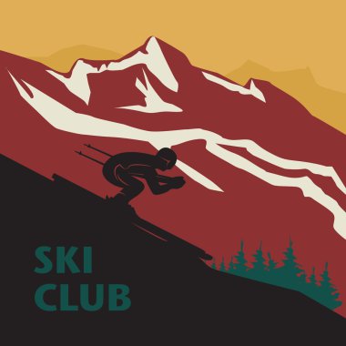 Kış dağ macera arka plan