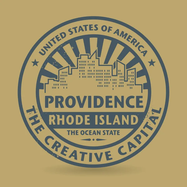 Grunge rubber stamp with name of Providence, Rhode Island — Stock Vector