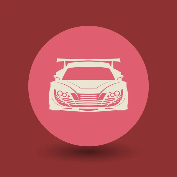 Symbole voiture de course — Image vectorielle