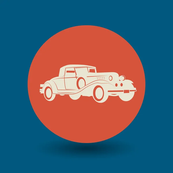 Symbole de voiture vintage — Image vectorielle