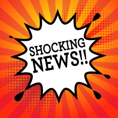 Comic book explosion with text Shocking News clipart