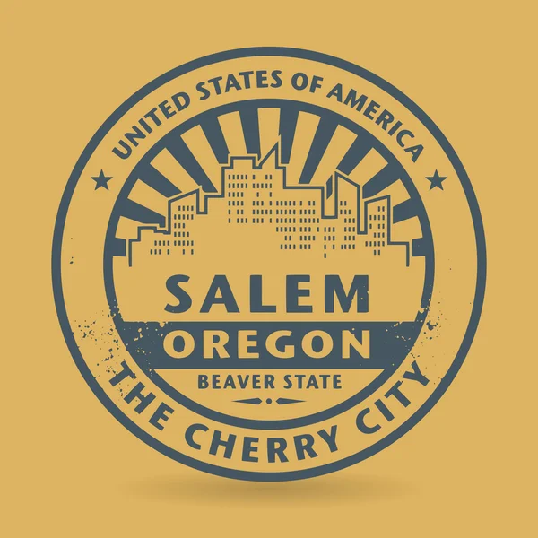 Sello de goma grunge con el nombre de Salem, Oregon — Archivo Imágenes Vectoriales