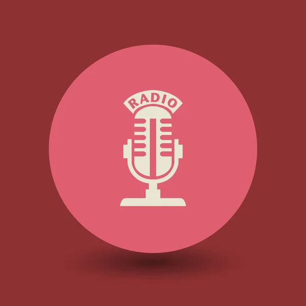 Radyo mikrofon simgesi — Stok Vektör