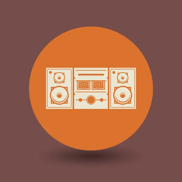 Cassette player icon or sign — Stock Vector