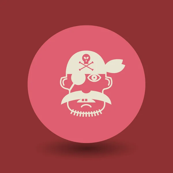 Pirate icon or sign — Stock Vector