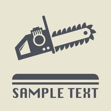 Chain saw icon or sign clipart