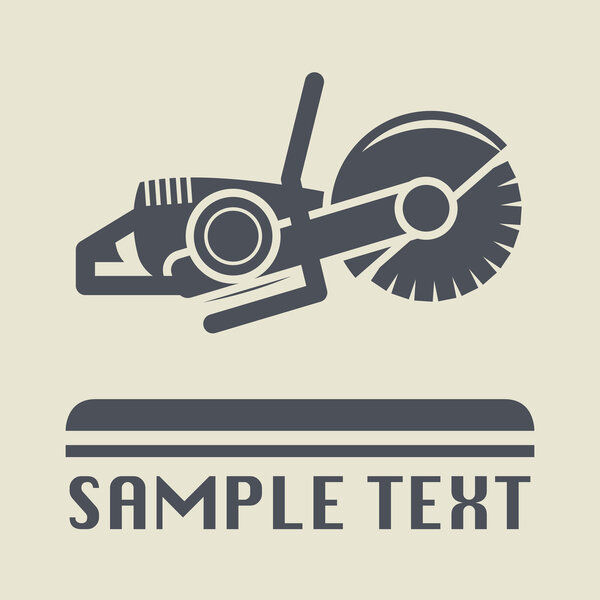 Saw tool icon or sign