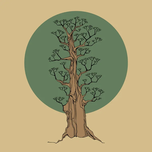 Árbol, ilustración vectorial — Vector de stock