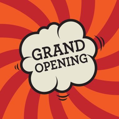 Komik patlama metin büyük bir açılış ile