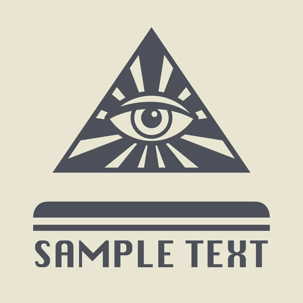 Eye Of Providence icon or sign — Stock Vector