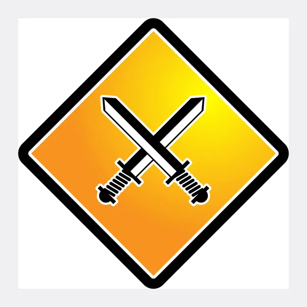 Icône ou signe d'épée — Image vectorielle