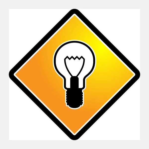 Gloeilamp pictogram of teken — Stockvector