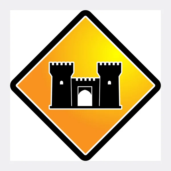 Zamek znak — Wektor stockowy