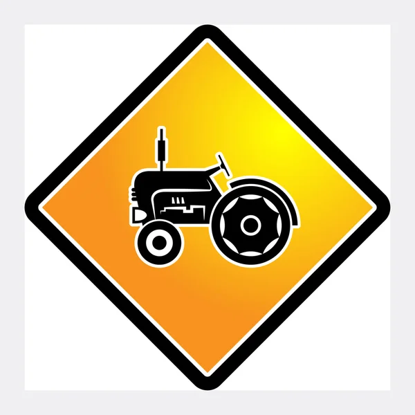 Traktor skylt — Stock vektor