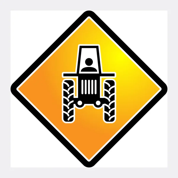 Tractor sign — Stock Vector
