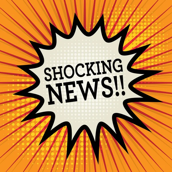 Comic explosion with text Shocking News — Stock Vector