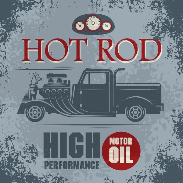 Plakat retro hot rod — Wektor stockowy