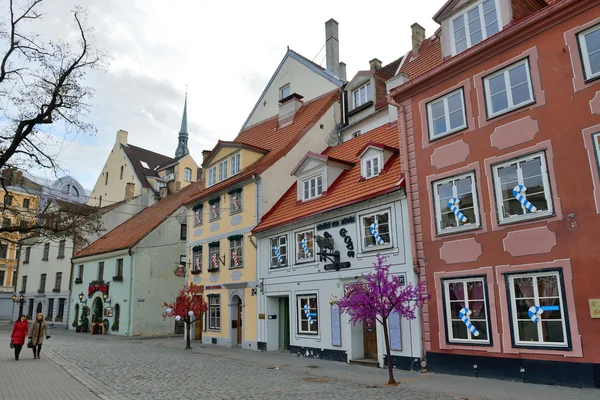 Casas en el casco antiguo de Riga — Foto de Stock