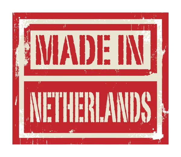 Selo ou rótulo abstrato com texto Made in Netherlands — Vetor de Stock