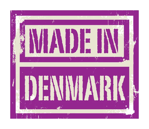 Abstract stamp or label with text Made in Denmark — Stock Vector