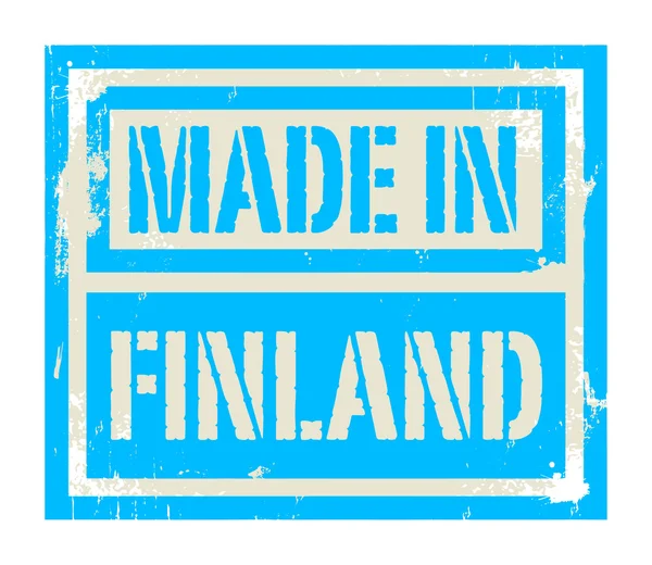 Timbre abstrait ou étiquette avec texte Fabriqué en Finlande — Image vectorielle