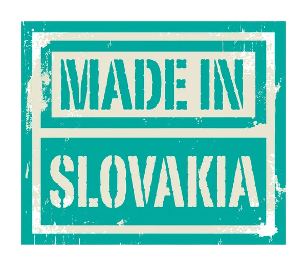 Selo ou rótulo abstrato com texto Made in Slovakia — Vetor de Stock