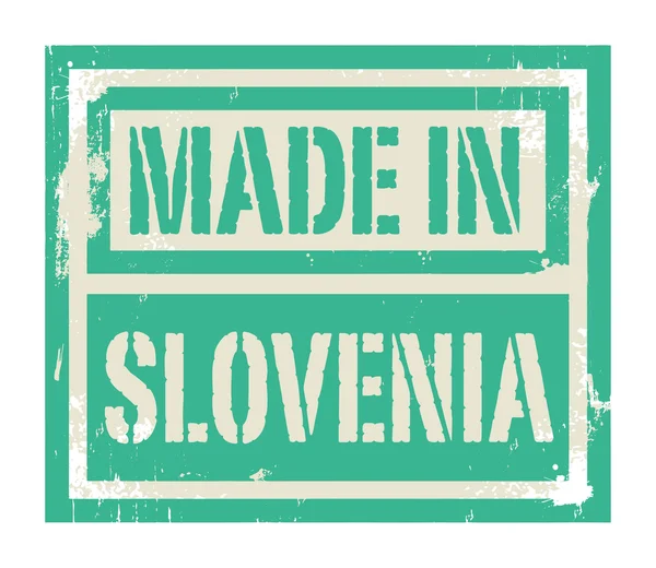 Abstract stamp or label with text Made in Slovenia — Stock Vector