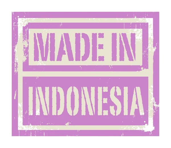 Абстрактная печать или этикетка с текстом Made in Indonesia — стоковый вектор