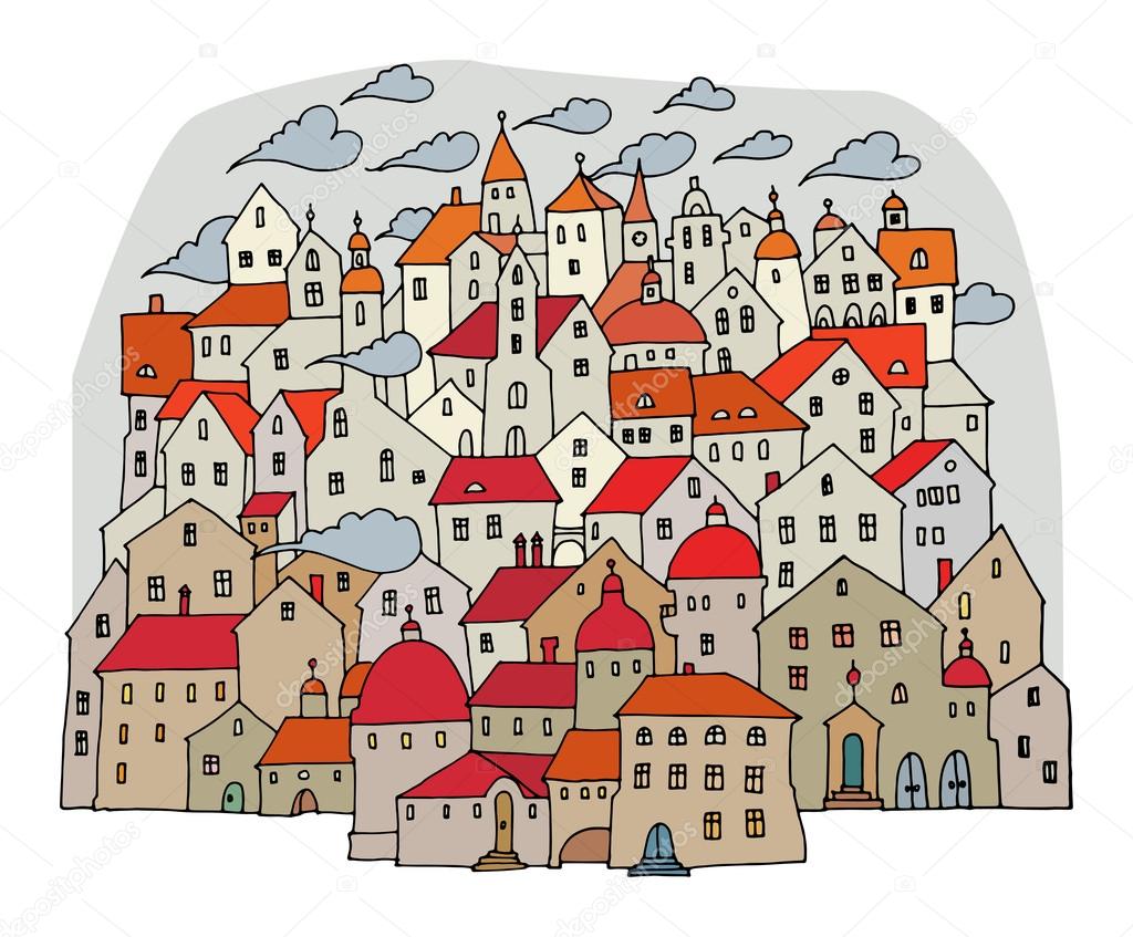 Çizgi film el ev çizimi — Stok Vektör © _fla 68014915