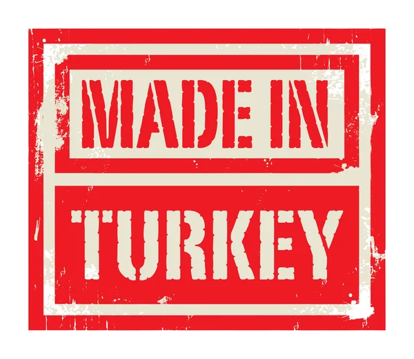 Abstrakt stämpel eller etikett med text tillverkad i Turkiet — Stock vektor