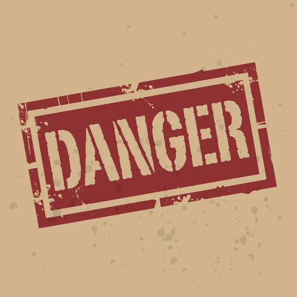 Selo ou rótulo abstrato com texto Perigo —  Vetores de Stock