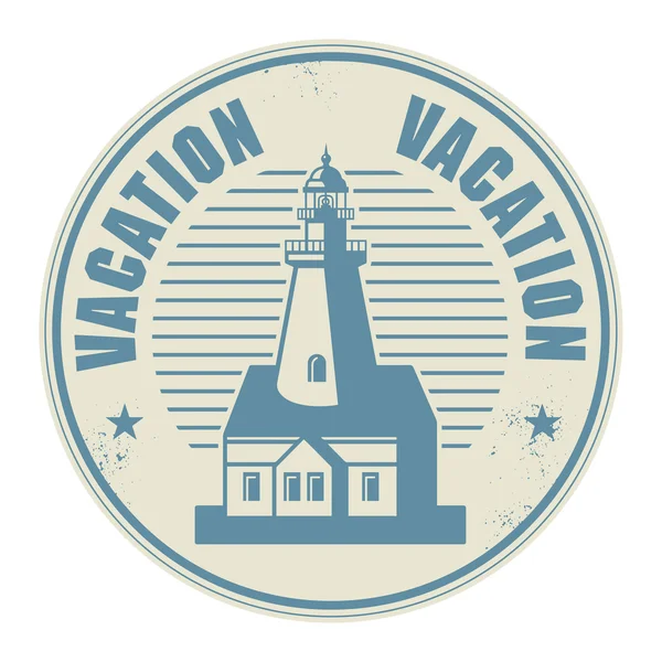 Stamp with word Vacation written inside, vector — Stock Vector