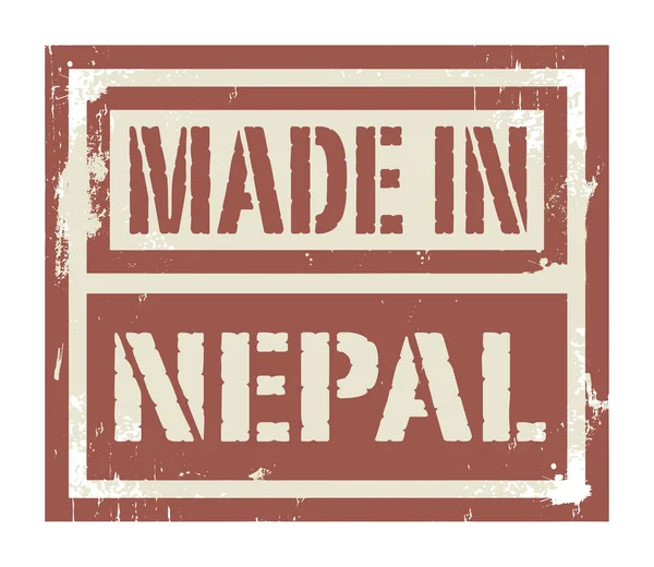 抽象的邮票或带有文本在尼泊尔制造的标签 — 图库矢量图片