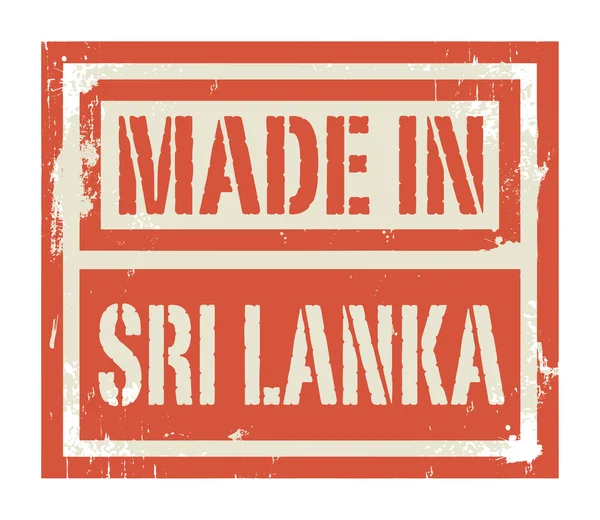 Timbro astratto o etichetta con testo Made in Sri Lanka — Vettoriale Stock