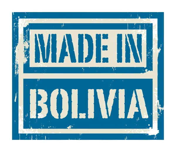 Abstract stamp or label with text Made in Bolivia — Stock Vector