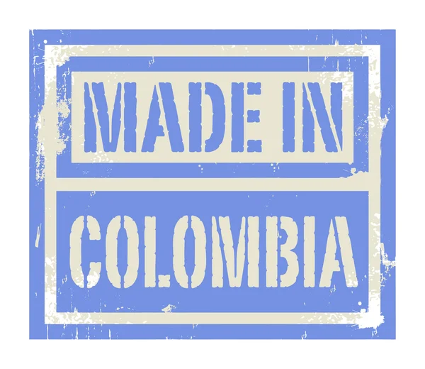 Abstracte stempel of label met tekst Made in Colombia — Stockvector