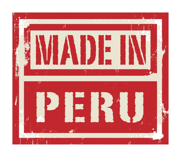 Abstraktní razítko nebo popisek s textem Made in Peru — Stockový vektor