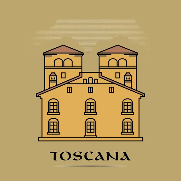 Typical italian vintage house, vector — Stock Vector