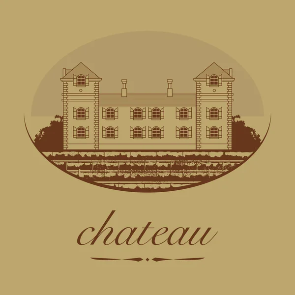 Étiquette de vin vintage, vecteur — Image vectorielle