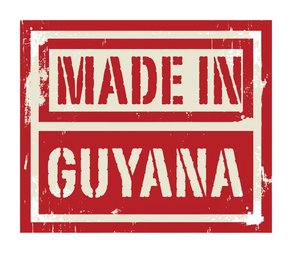Absztrakt bélyegző vagy címke szöveg Made in Guyana — Stock Vector