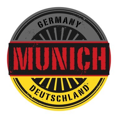 Grunge lastik damga metni Almanya, Münih, vektör ile