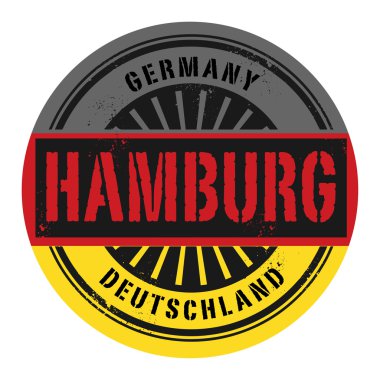 Grunge lastik damga metni Almanya, Hamburg, vektör ile