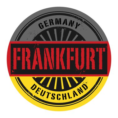 Grunge lastik damgası metinle Almanya, Frankfurt