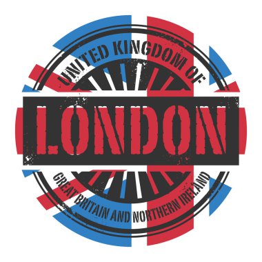 Grunge lastik damgası metinle İngiltere, Londra