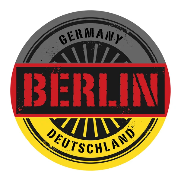 Sello de goma grunge con el texto Alemania, Berlín — Vector de stock