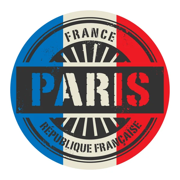 Grunge tampon caoutchouc avec le texte France, Paris — Image vectorielle