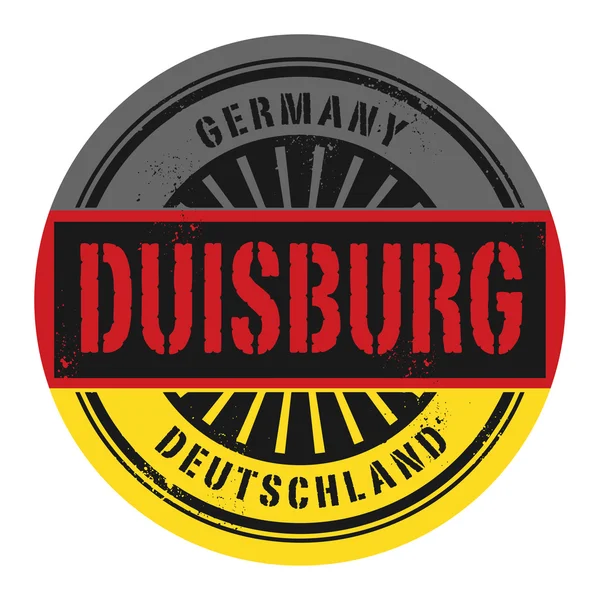 Grunge timbro di gomma con il testo Germania, Duisburg — Vettoriale Stock