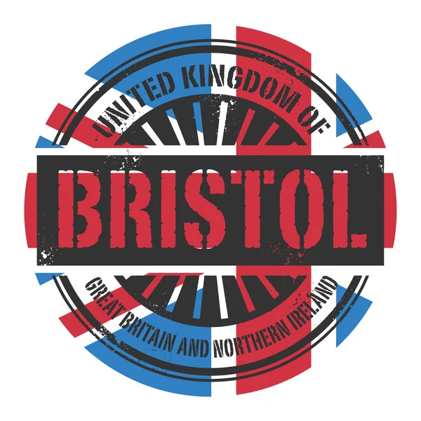 Grunge-Stempel mit dem Text united kingdom, bristol — Stockvektor